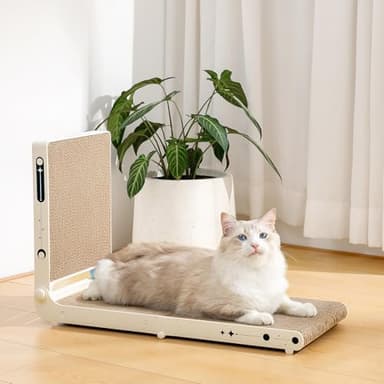 UniBlissy Cat Scratcher, 25.3 Inch Double Sided L Shape Cat Scratching Board, No Assembly Cat Scratch Pads with Ball Toy, Cat Scratchers for Indoor Cats & 3X Catnip, Large - Image 6