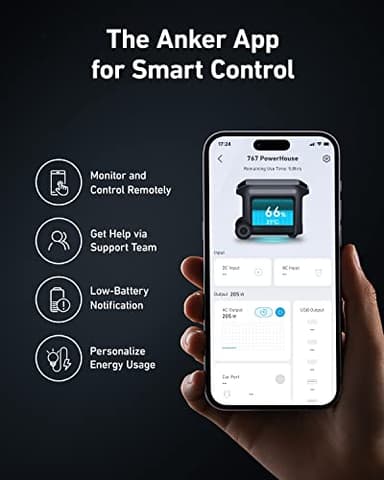 Anker SOLIX F2000 Portable Power Station, PowerHouse 767, 2400W Solar Generator, GaNPrime Battery Generators for Home Use, LiFePO4 Power Station for Outdoor Camping, and RVs (Solar Panel Optional) - Image 7