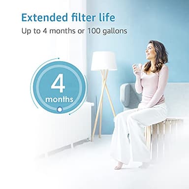 AQUA CREST Faucet Water Filter, Replacement for Brita® Filter, Brita® Faucet 36311 On Tap Water Filtration System, FR-200, FF-100 Replacement Filter, White (4 Packs) - Image 8