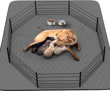 Washable Puppy Dog Pee Pad, 34" X52" Waterproof Whelping Training Pet Mat for Playpen, Crate, Potty, Floor, Bed, Sofa and Trunk, Reusable Pee Pads for Dogs, Cats, Bunny - Image 1