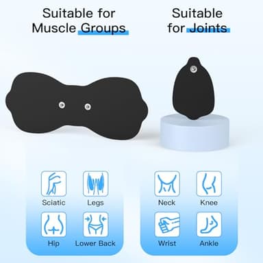 Wireless TENS & EMS Unit Back Pain Relief Massager - APP Controlled Bluetooth EMS Muscle Stimulator Machine for Back Shoulder Leg Neck Pain Relief (Black) - Image 7