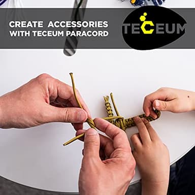 TECEUM Paracord Type III 550 Black –100 ft – 4mm – Tactical Rope MIL-SPEC – Outdoor para Cord –Camping Hiking Fishing Gear and Equipment EDC Parachute Cord Strong Survival Utility Rope 016 - Image 7