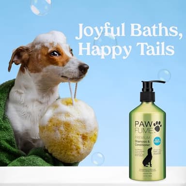 PAWFUME Dog Shampoo and Conditioner, Blue Ribbon, 1-Pack – Nourish & Detangle for a Silky Soft Coat – Probiotic, Deep-Cleaning, pH-Balanced Formula – Puppy Shampoo and Conditioner for All Breeds - Image 2