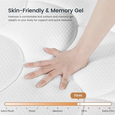 LETMOON Firm King Size Mattress, 12 Inch Gel Memory Foam Hybrid Mattress King Bed in a Box, Pressure & Pain Relief, Individual Pocket Spring, Edge Support, CertiPUR-US - Image 5