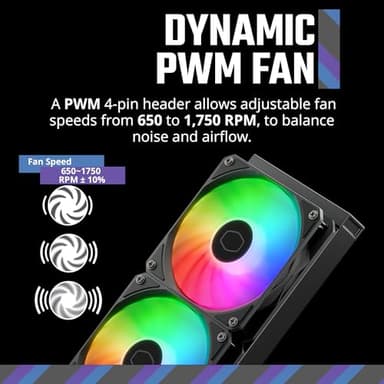 Cooler Master 240 Core II CPU Liquid Cooler, Dual Chamber Pump, Customizable aRGB Lighting, Maintenance-Free, Quiet Operation, Easy Install, AMD Ryzen 9 AM5|4, Intel Ultra i7 LGA 1851|1700 - Image 4