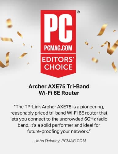 TP-Link AXE5400 Tri-Band WiFi 6E Router (Archer AXE75), 2025 PCMag Editors' Choice, Gigabit Internet for Gaming & Streaming, New 6GHz Band, 160MHz, OneMesh, Quad-Core CPU, VPN & WPA3 Security - Image 2