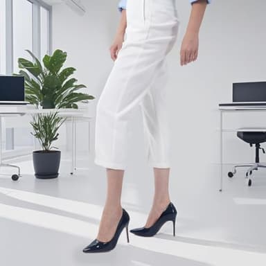 Elisabet Tang Women's High Heels Pumps Closed Pointed Toe Stiletto 4inch Heels Classic Office Special Dressy Wedding Pump Shoes Black 7 - Image 7
