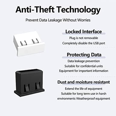 10Pcs USB A-Type Port Security Blocker,Non-Removable USB Dust Plug, USB-A Female Dust Cover,to Prevent Illegal Downloads,Dust and Moisture,USB Data Interceptor,for USB-A Female Port (Red) - Image 4
