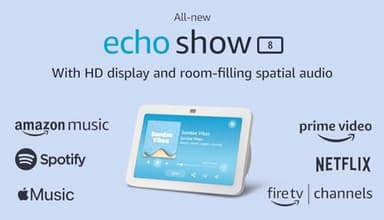 Like-New Amazon Echo Show 8 (newest model), With Spatial Audio, Smart Home Hub, and Alexa, Glacier White - Image 8