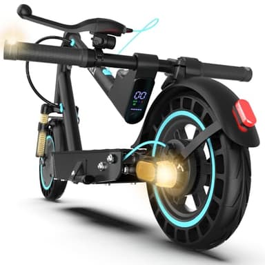 Electric Scooter for Adults, Foldable E-Scooter with Dual Suspension & Front/Rear Turn Signal Lights, 650W Motor, 36V 18AH Battery, Up to 25 Miles Range & 22 MPH, 10" Large Honeycomb Solid Tires - Image 1