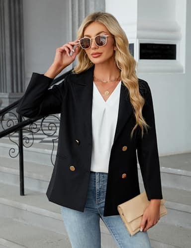 Blooming Jelly Womens 3/4 Length Sleeve Tops Summer Dressy Business Casual Blouses Work Shirts Chiffon V Neck Outfits 2025(White,Large) - Image 4