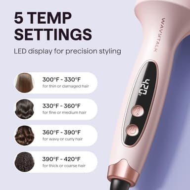 Wavytalk Thermal Brush Blowout Boost Grande, 1.77 Inch Heated Round Brush for Long Hair Blowout, Tourmaline Ceramic Negative Ion Technology Reduce Hair Damage, Dual Voltage Sakura Pink - Image 4