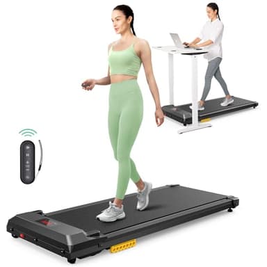 UREVO Under Desk Treadmill for Office Under Desk, Walking Pad 2 in 1 for Home/Office, Portable Walking Pad Treadmill with Remote Control, LED Display - Image 1
