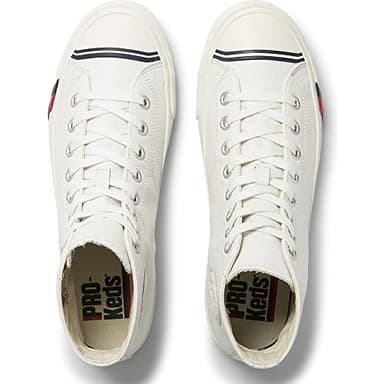 PRO-Keds Men's Royal Hi Lace Up Fashion Sneaker, White Leather, 8.5 - Image 3