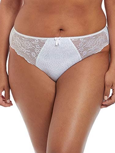 Elomi Women's Plus-Size Morgan Stretch Lace Insert Brief Underwear, White, XXXL - Image 1