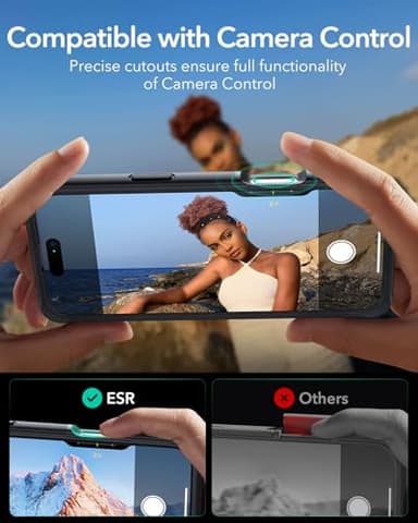 ESR for iPhone 16 Pro Max Case, Compatible with MagSafe, Full-Body Military-Grade Drop Proof Case with Built-in 9H+ Tempered Glass Screen Protector, Armor Series, Clear Black - Image 6