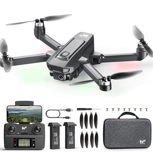 WeFone Drones with Camera for Adults 4k, WF30 GPS Follow Me Drone for Beginners Kids Foldable FPV RC Quadcopter, Return Home, Brushless Motor, 5G Transmission, 40 Mins Flight Time, 2 Batteries - Image 1