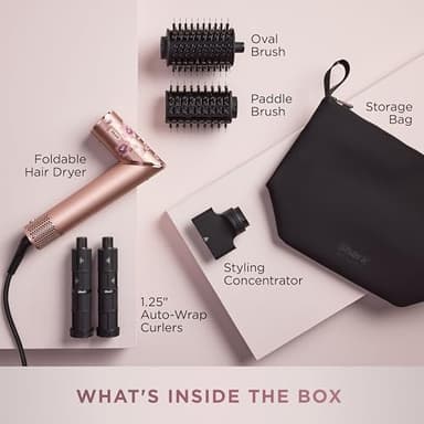 Shark FlexStyle Air Styling & Drying System, Powerful Hair Dryer Brush & Multi-Styler with Auto-Wrap Curlers, Concentrator Attachment and Storage Bag, Blossom Bliss, HD432RS - Image 7