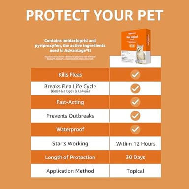 Amazon Basics Topical Flea Treatment for Medium Cats (5-9 Pounds), 4 Count (Previously Solimo) - Image 7