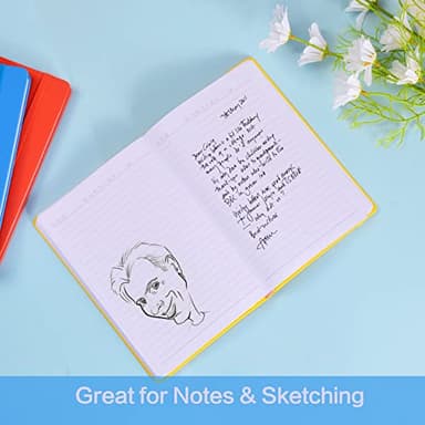SUIN Hardcover-Journal-Notebooks, 6 Packs A5 Lined Journals Notebook for Writing 200 Pages, 8.2 x 5.5 inch, 6 Colors Classic Ruled Notebooks for Work/Travel/College - Image 6