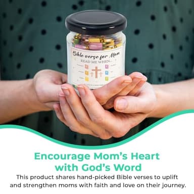Bible Verse Jar for Mom, Christian Gifts for Mom, Inspirational Scriptures for Mom, Bible Accessories, Birthday Gifts for Mom, Christmas gifts for Moms - Image 5