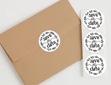 ZLKAPT 120PCS Save The Date Labels Stickers Envelope Seal Bridal Shower Stickers Save The Date Wedding Stickers Wedding Favor Stickers - Image 3