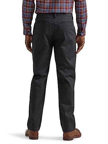 Lee Men's Flat Front Relaxed Straight Pant, Black, 38W x 34L - Image 3