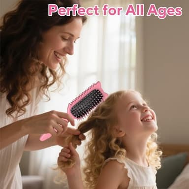Curl Defining Brush, Curly Hair Brush for Curls Waves & Coils, Define, Volumize, Detangle Women Girls Curls, Reduce Hair Pulling Frizz, Fun Cat-Head Design, Pink, 1PCS - Image 5