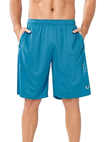 NORTHYARD Men's 10" Athletic Basketball Shorts Workout Gym Quick Dry Lightweight Mesh Training Shorts for Men Exercise Lakeblue - Image 2