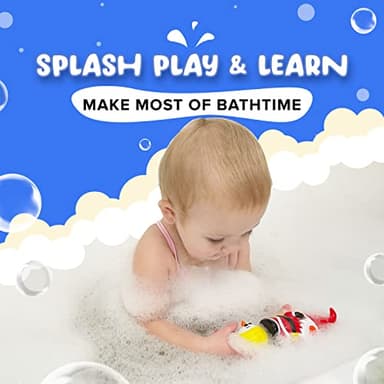 SplashEZ Bath Toys for Kids & Toddlers, Kids Bath Toys for Boys, Mold Free No Hole Sealed, Soft Durable Christmas Play Set Gift, No Mold for Water Tub & Pool, Ages 0-1-3-4-5-6-8 - Image 6