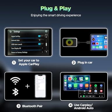 LAMTTO 3-in-1 Magic Video Box for Streaming Netflix/YouTube/TikTok, Wireless Carplay Adapter Dongle with USB Drive and HDMI Output for OEM Wired Apple Car Play and Android Auto Cars - Image 5