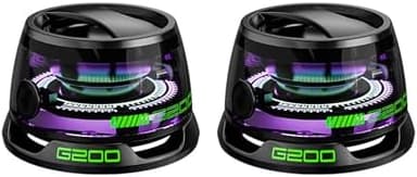 2 Pcs G200 Magnetic Bluetooth Speaker,Multifunctional Portable Mini Speaker with Multi RGB Color Light Show-3D Surround Sound Effect,Christmas Birthday Gifts - Image 3