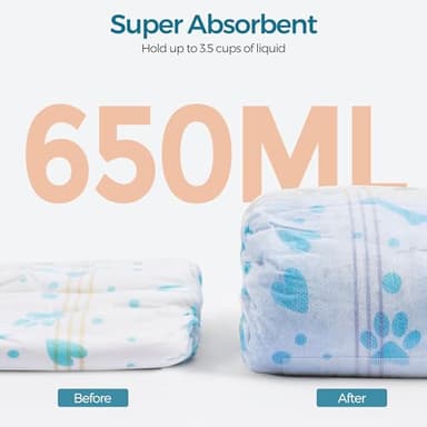 Bestle Male Dog Wrap, Disposable Dog Diapers, 40 Count, M (Waist 19.7”-23.6”), Wetness Indicator, Ultra Protection, Leak Proof, Super Absorbent, Soft - Image 9