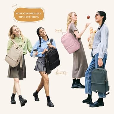 GOLF SUPAGS Women Laptop Backpack Casual Daypack for Work Travel College Backpack Purse Fits 14 Inch Notebook (Atrovirens) - Image 8
