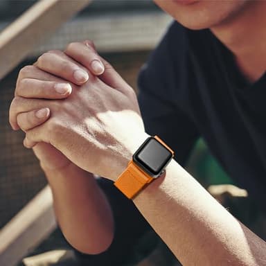 Lerobo Compatible with Apple Watch Series 10 9 45mm 46mm Band SE 44mm Ultra 3 2 1 49mm for Women Men Stretchy Nylon Solo Loop Elastic Strap for iWatch Bands Series 11 8 7 6 5 4 3 2 1 SE2 SE3,Orange - Image 6