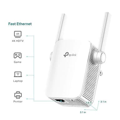TP-Link N300 WiFi Extender(RE105), WiFi Extenders Signal Booster for Home, Single Band WiFi Range Extender, Internet Booster, Supports Access Point, Wall Plug Design, 2.4Ghz only - Image 3