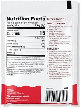 Amazon Grocery, Beef Stew Seasoning Mix, 13.8 Oz, 12 Ct (Previously Happy Belly, Packaging May Vary - Image 4