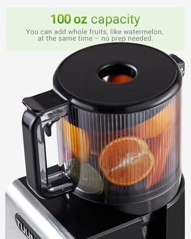 Cold Press Juicer Machines – 6.5'' Large Feed Chute for Whole Fruits & Vegetables, High Juice Yield, Easy To Clean - Image 3