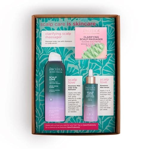 Pacifica Scalp Care Set – Rosemary Mint Daily Scalp Refresher, Detoxifying Serum & Clarifying Scalp Massager for Healthy, Hydrated Scalp, Vegan & Cruelty-Free - Image 1