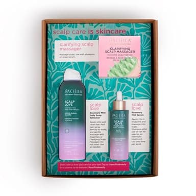Pacifica Scalp Care Set – Rosemary Mint Daily Scalp Refresher, Detoxifying Serum & Clarifying Scalp Massager for Healthy, Hydrated Scalp, Vegan & Cruelty-Free - Image 1