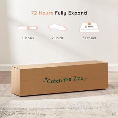 Z-hom Mattress Full Size, 10 Inch Hybrid Euro Top Bed in a Box, Individually 5-Zone Pocketed Spring Mattress for Pressure Relief & Motion Isolation, Plush Foam Innerspring, Black - Image 5