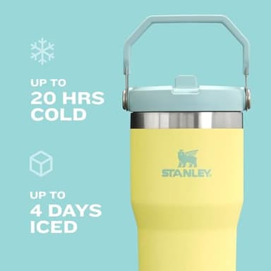 Stanley IceFlow Stainless Steel Tumbler with Straw - Vacuum Insulated Water Bottle for Home, Office or Car Reusable Cup with Straw Leak Resistant Flip Cold for 12 Hrs or Iced for 2 Days (Rose Quartz) - Image 5