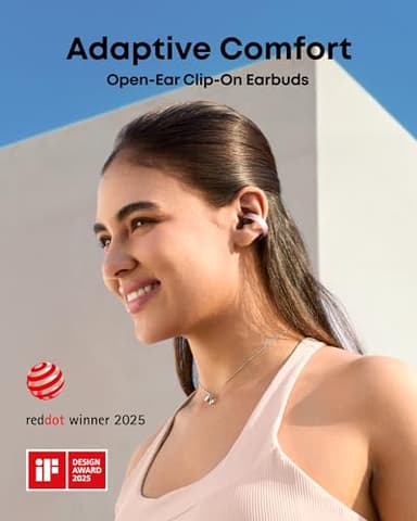 Soundcore AeroClip by Anker, Open-Ear Earbuds, Clip-On Headphones, Adaptive Comfort, Clear Calls with 4 Mics and AI, Stable Fit, 12mm Drivers for Powerful Bass, Hi-Res, Open-Ring Design - Image 2