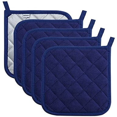 Pot Holders Clearance for Kitchen Heat Resistant Potholder, Hot Pads, Trivet for Cooking and Baking (5, Dark Blue) - Image 1