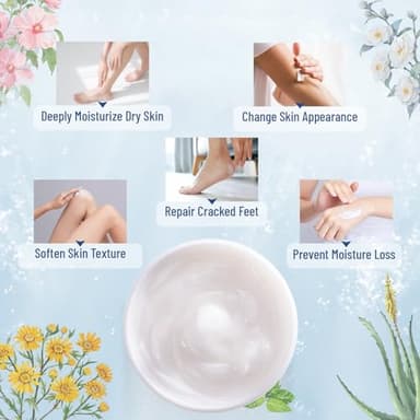 OUKEYA Urea Cream 42% plus Salicylic Acid 2% Net 5.29 Oz for Dry Cracked Feet,Heels,Knees,Elbows,Hands Repair Treatment Moisturizes and Removes Corns,Calluses,Dead Skin,and Softens Toenails - Image 3
