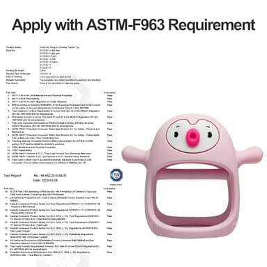 Smily Mia Teething Toys for Babies 0-12 Months, Penguin and Reindeer Baby Gift Set, Chew Toys 3M+, Hand Teether Set, Light Pink - Image 5