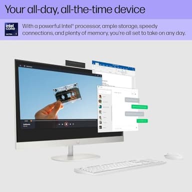 HP All-in-One Touchscreen Desktop Computer, 27" FHD IPS, Adjustable Height, Intel Ultra 7 155U (Up to 4.8 GHz), Intel Graphics, 32GB DDR5, 1TB SSD, Wireless KB & Mouse, Windows 11 Pro, w/Accessories - Image 4