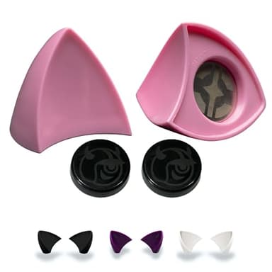 Helmet Flair MagNeatOhz Pink Cat Ears for Helmet | Made in USA | Magnetic & Interchangeable Kitty Ears for Motorcycle, Bike & Ski Helmets - Pair - Image 1