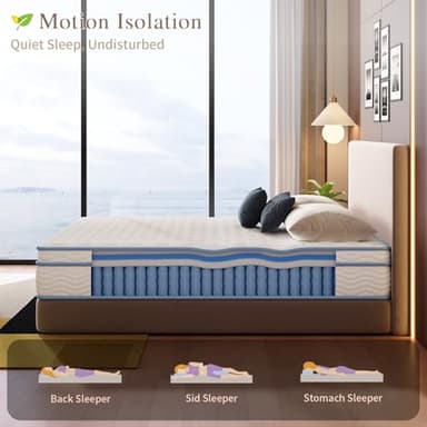 Elynight King Size Mattress,12 Inch King Mattress for Advanced Gel Memory Foam, Soft and Comfortable, Medium Firm, Pressure Relief, CertiPUR-US Certified - Image 5