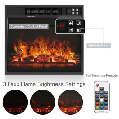 YESHOMY Fireplace TV Stand with Two Barn Doors and Storage Cabinets for Televisions up to 65+ Inch, Entertainment Center Console Table, Media Furniture for Living Room, 58 Inch, Gray Wash - Image 7